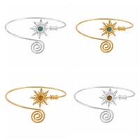 Alloy Sun Turquoise Cuff Bangle Twist Line