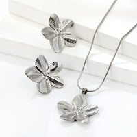 Luxukisskids 2pc Flower Earrings Necklace Set Jewellry