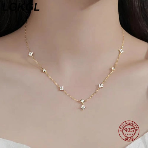 18K Gold-Plated Flower Necklace