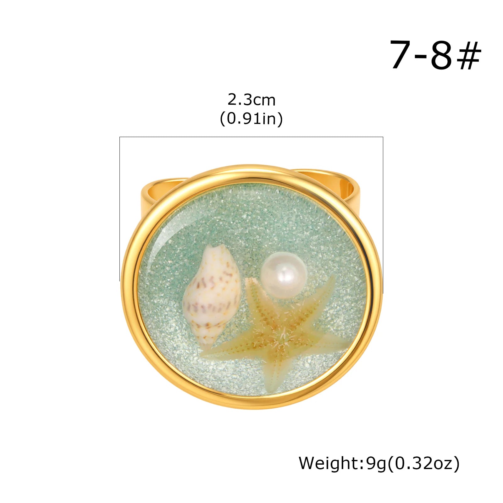 18K Gold-Plated Starfish Ring