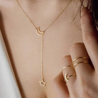 Hollow Star Pendant Necklace Drop