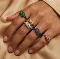 Zircon Knot Ring