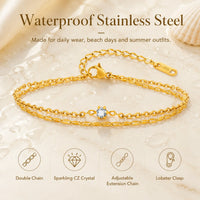 Layered Gold Anklet