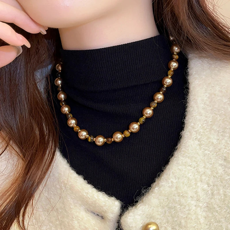 Champagne Pearl Necklace