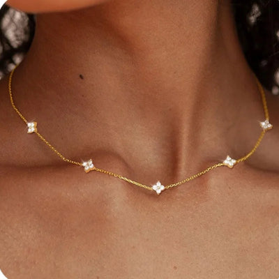 Zircon Flower Necklace
