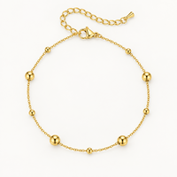 Gold Beaded Anklet