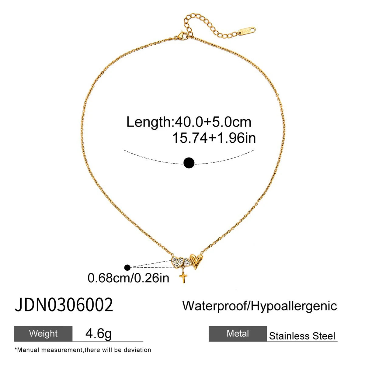 18K Gold-Plated Heart Necklace