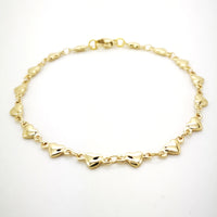 Barefoot Sandals Women Ankel Bracelets 18K Gold Color Solid Stainless Steel Anklets High Polished Heart Charm 9"-11" Waterproof