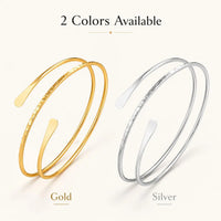 Upper Arm Cuff Bracelet for Women Minimalist Gold Plated Adjustable Open Armband Statement Party Armlet Jewelry