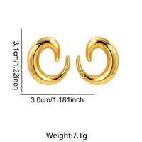 DGIDDK Stainless Steel Earrings Fashion Trend Geometric Earrings Niche Light Luxury for Women Daily Wear Accessories Gift