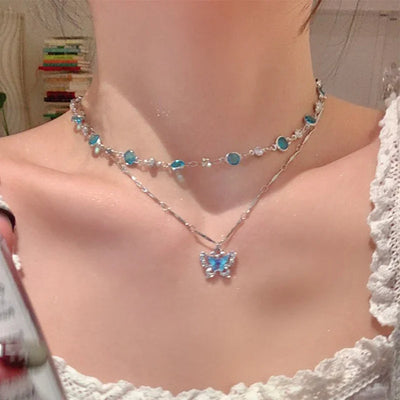 Zircon Butterfly Necklace