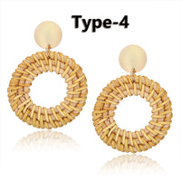 Raffia Boho Hoops