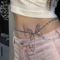 Butterfly Pearl Tassel Waist Chain