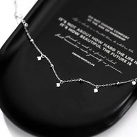 Silver Color Round Piece Tassel Choker Necklaces Simple Niche Design Chains Ball Rock Lady Clavicle Chain Girl Party Jewelry
