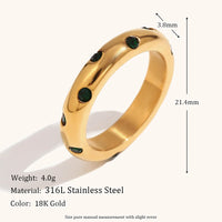 Gold Emerald Dot Ring