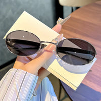 Hiking 1/3pcs New Small Oval Anti Light Glasses 2025 Women Y2K Metal Frame Luxury Brand Shades Fashion Punk Popular Eyewear