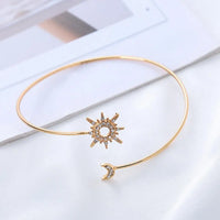 Star Moon Rhinestone Arm Cuff