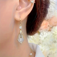 Cat's Eye Stone Pendant Earrings
