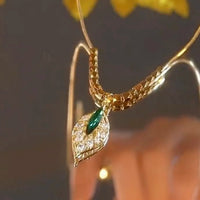 Emerald Leaf Necklace