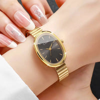 Fashion Ultra-thin Strap Women Watches Oval Dial Analog Quartz Wristwatch Girls Clock Reloj Mujer（Without Box）