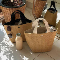 Straw Shoulder Messenger Bag Woven