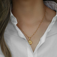 Evil Eye Sunburst Necklace