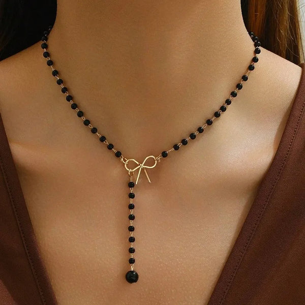 White Color Beads Necklace Gift