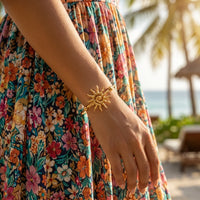 Gold Sun Cuff Bracelet