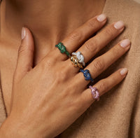 Zircon Knot Ring