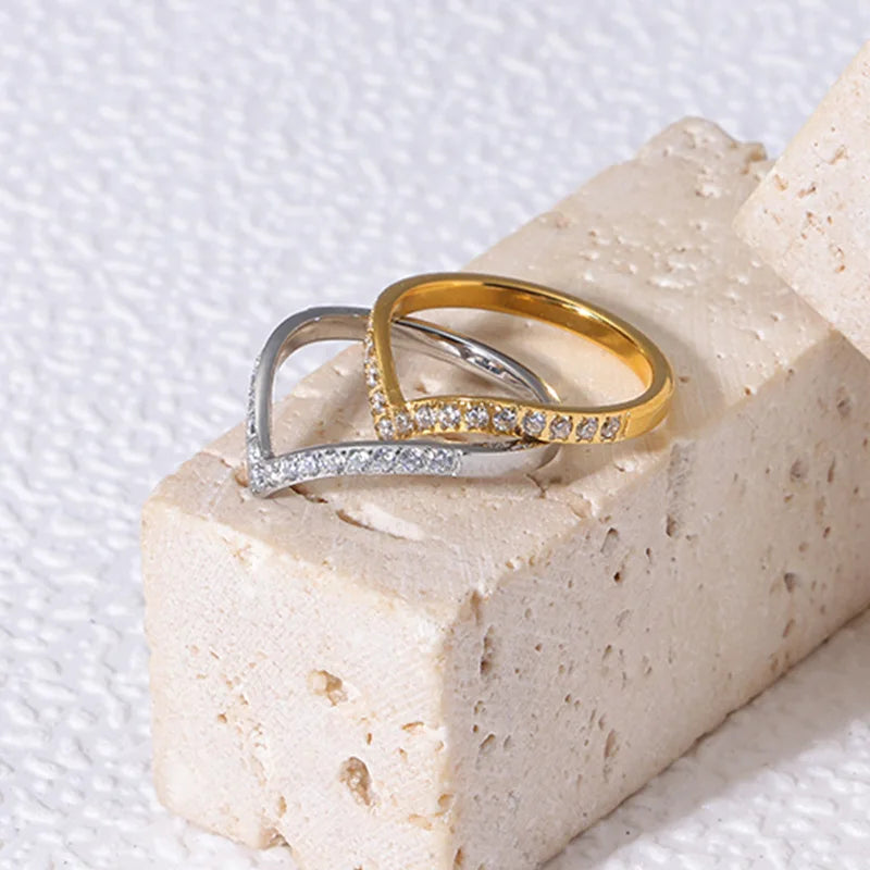 18K Gold-Plated Zircon Ring