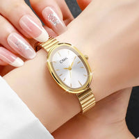 Fashion Ultra-thin Strap Women Watches Oval Dial Analog Quartz Wristwatch Girls Clock Reloj Mujer（Without Box）