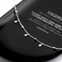 Silver Color Round Piece Tassel Choker Necklaces Simple Niche Design Chains Ball Rock Lady Clavicle Chain Girl Party Jewelry