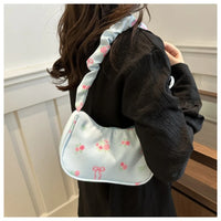 Pleated Handbags Armpit Bag Floral