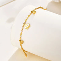 Cross & Star Charm Anklet