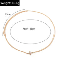 Bohemia Gothic Crystal Cross Waist Chain Belly Belt Chains Summer Beach Sexy Body Jewelry for Women Girls Party Jewelry