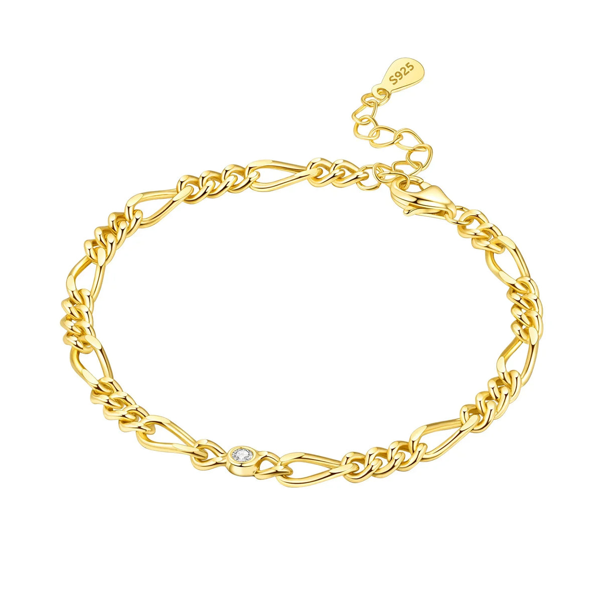18K Gold-Plated Figaro Bracelet