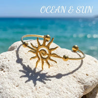 Gold Sun Cuff Bracelet