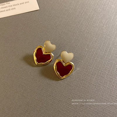 Gold Heart Earrings
