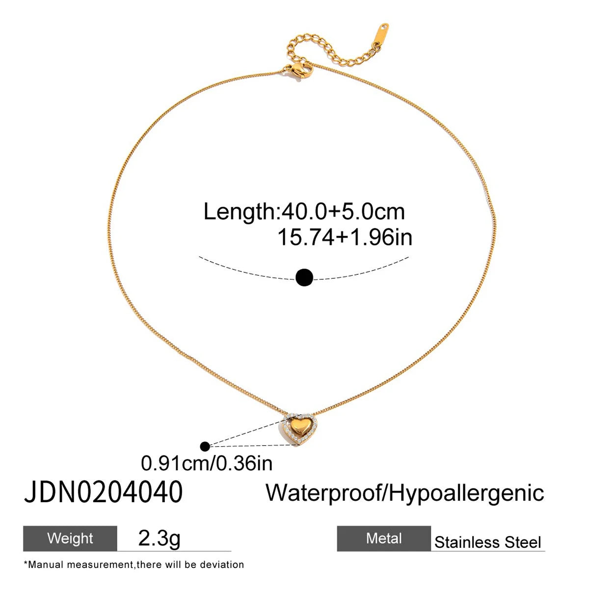 18K Gold-Plated Heart Necklace