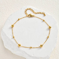 Gold Beaded Anklet