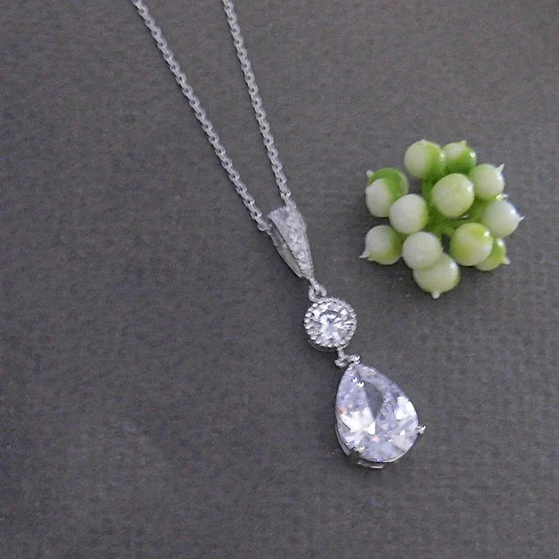Cubic Zirconia Pendant Necklace