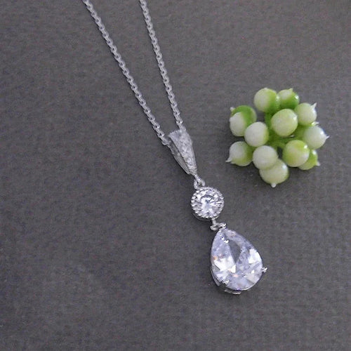 Cubic Zirconia Pendant Necklace