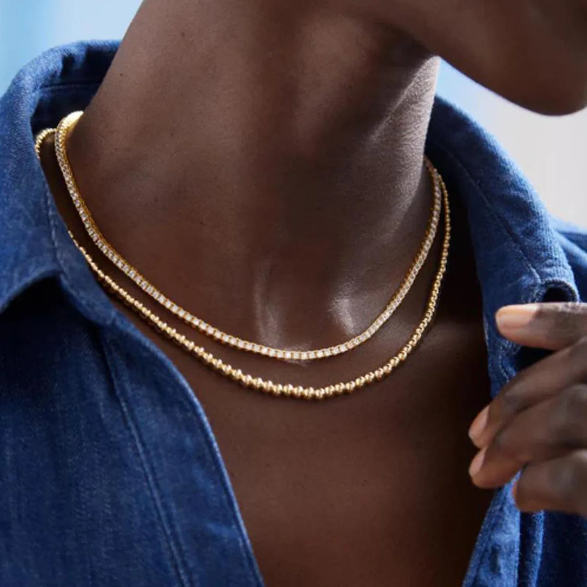 Gold Beaded Necklace