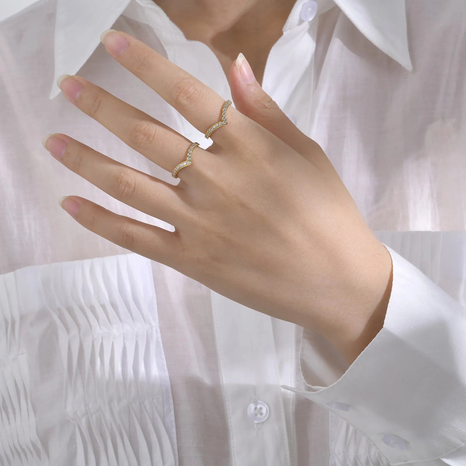 18K Gold-Plated Zircon Ring