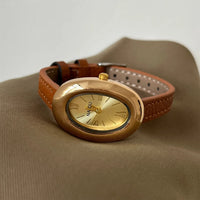Oval Dial Watch Leather