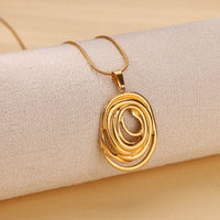 Oval Oval Pendant Necklace Christmas