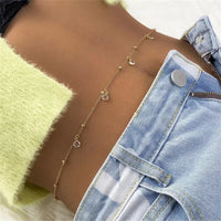Rhinestone Crystal Tassel Waist Chain