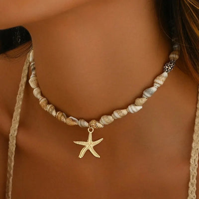 Shell Bead Starfish Necklace