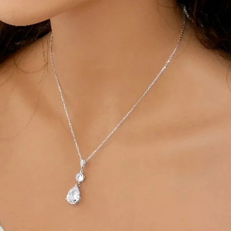 Cubic Zirconia Pendant Necklace