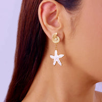 Dangle Metal Enamel Earring
